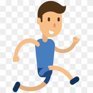 Transparent Running Clipart Png - Cartoon Drawing Of Athlete, Png Download