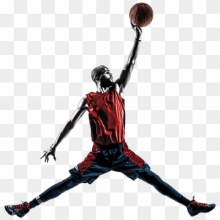 Transparent Basketball Player Clipart Free - Basketball Player Jumping To Dunk, HD Png Download