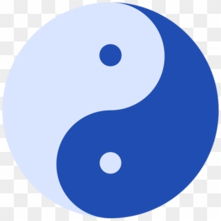 Blue Yin And Yang - Yin And Yang Blue, HD Png Download