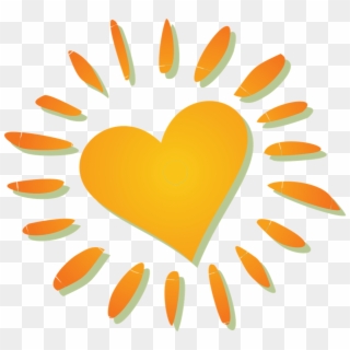 Sun Heart Transparent Snv - Sun With Heart Transparent Background, HD Png Download