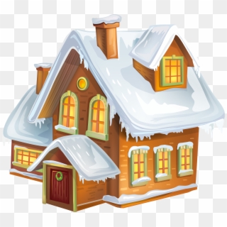 Gingerbread Transparent Winter Christmas House Png - Christmas House Transparent Background, Png Download