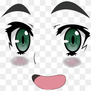 Transparent Happy Eyes Clipart - Anime Girl Face Transparent, HD Png Download