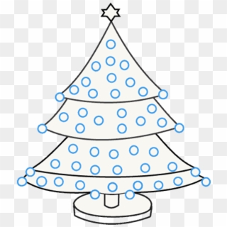How To Draw Christmas Tree - School Drawing Christmas Tree, HD Png Download