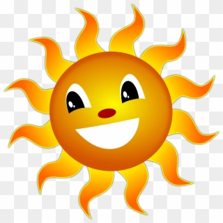 The Sun A Smile Summer Happy Png Image - Hot Sunshine Clip Art, Transparent Png