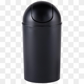 Black Trash Can With Lid, HD Png Download