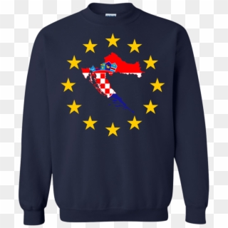 Croatia Map Inside European Union Eu Flag T-shirt - European Union Eu Logo, HD Png Download
