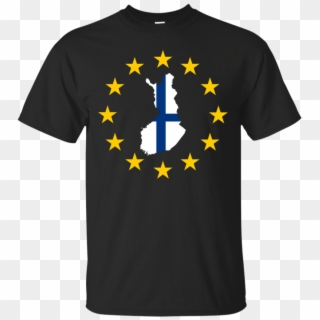 Finland Map Inside European Union Eu Flag T-shirt - Fake Gucci Shirts, HD Png Download