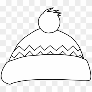Bobble Cap Hat Winter White Warm - Winter Hat Clip Art, HD Png Download