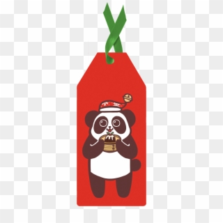 Red Panda Gift Tag - Cartoon, HD Png Download