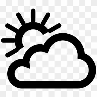 Transparent Cloudy Clipart - White Weather Icon Png, Png Download