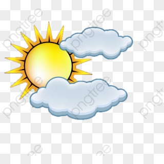 Sun Clouds Weather Icon Shower Clipart Weather Symbol - Sun With Glasses, HD Png Download