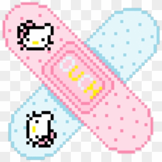 Hello Kitty Band-aid Pixel Art Drawing Adhesive Bandage - Hello Kitty Band Aid Transparent, HD Png Download