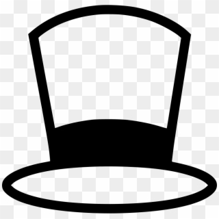 Top Hat - Hat Outline Clipart Black And White, HD Png Download
