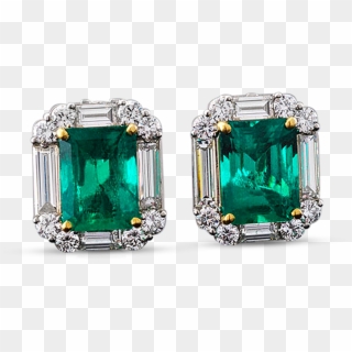 Colombian Emerald Earrings, - Emerald, HD Png Download