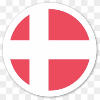 Denmark Flag Sticker - Circle, HD Png Download
