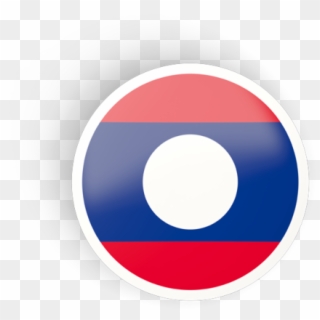 Round Concave Icon - Lao Flag Circle Png, Transparent Png