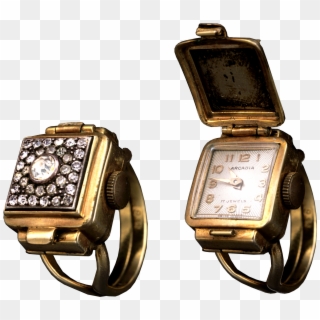 Transparent Watches Png - Vintage Arcadia Ring Watch, Png Download
