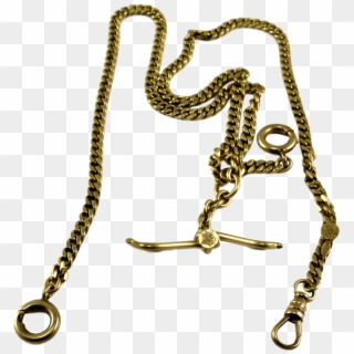 14k Pocket Watch Chain - Chain, HD Png Download