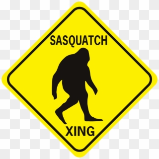 Sasquatch Xing Diamond - Winding Right Road Signs, HD Png Download