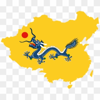 Qing Dynasty Flag Map, HD Png Download