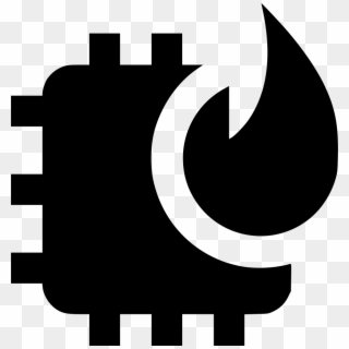 Computer Chip Burn - Burn Chip Icon, HD Png Download