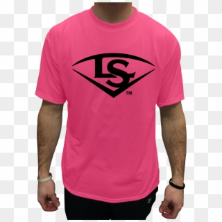 Pink/black   Title Pink/black - Louisville Slugger Pink Shirt, HD Png Download
