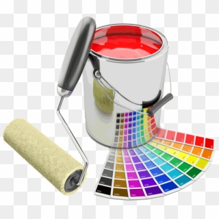 Painting Photography Paint Painter Rollers Roller Clipart - Paint Cans Brushes Rollers, HD Png Download