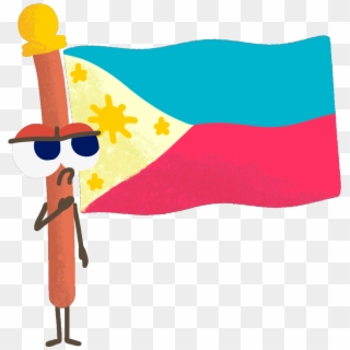 Clip Art Philippines Sticker - Philippine Flag Cartoon Gif, HD Png Download