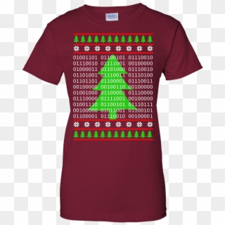 Binary Merry Christmas & Happy New Year Ladies 100% - T-shirt, HD Png Download