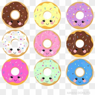 Donut Kawaii Donuts Cute Digital Clipart Graphics Clip - Cute Donut Clipart, HD Png Download