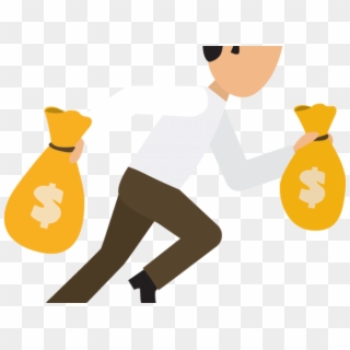 Money Clipart Business - Man With Money Bag Png, Transparent Png