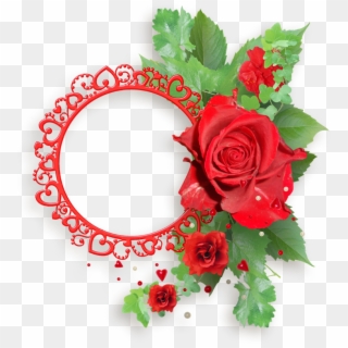 Flower Red Roses Frame, HD Png Download