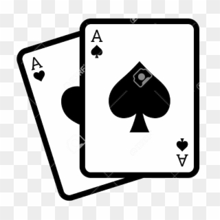 Playing Cards Blackjack Poker With Aces Line Art Icon - Ace Cards Vector Png, Transparent Png