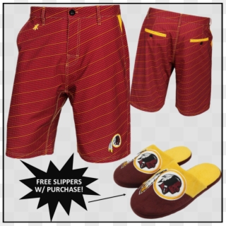 Washington Redskins Nfl Dots Shorts W/ Free Colorblock, HD Png Download