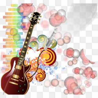 Sound Pink Microphone Guitar Vector Acoustic Clipart - Bass Guitar, HD Png Download