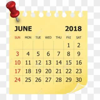 June Clipart Free Images Clip Art Transparent Png - June 2018 Calendar Clip Art, Png Download