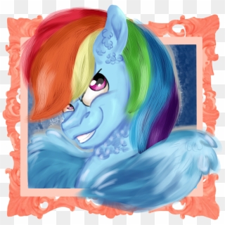 Euspuche, Bust, Looking At You, Portrait, Rainbow Dash, - Cartoon, HD Png Download