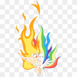 Flame Princess Twilight - Flaming Twilight And Super Rainbow Dash, HD Png Download