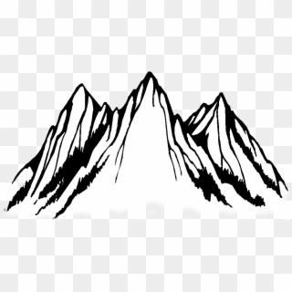 Rocky Mountain Creative - Mountains Clipart Black And White Png, Transparent Png