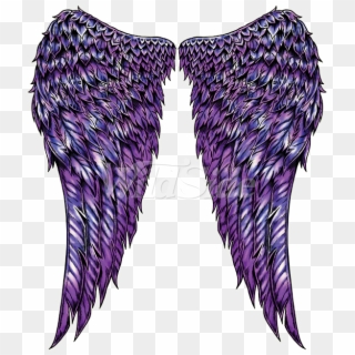 Transparent Baby Angel Clipart Black And White - Purple Angel Wings Transparent, HD Png Download