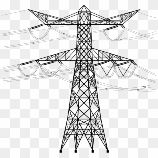 High Voltage Transmission Tower Png Download Image - Transparent Electricity Pole Png, Png Download