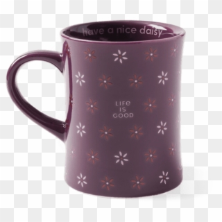 Daisy Pattern Diner Mug - Coffee Cup, HD Png Download