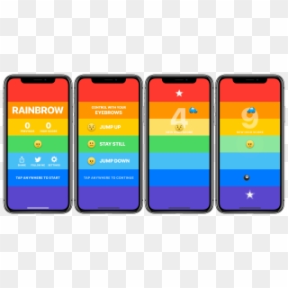 An Interesting Eyebrow-controlled Arcade Game Designed - Iphone X Wallpaper Rainbow, HD Png Download