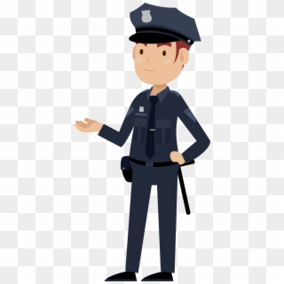 Officer Public Security Crime - Police Security Cartoon, HD Png Download