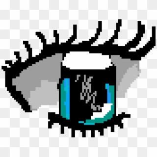 My First Pixel Art Anime Eye - Graphic Design, HD Png Download
