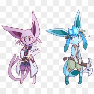 Espeon & Glaceon Commission For Srash And Sonata A - Cartoon, HD Png Download