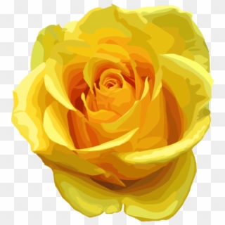 Yellow Rose Clipart Black And White - Yellow Rose Transparent Background, HD Png Download