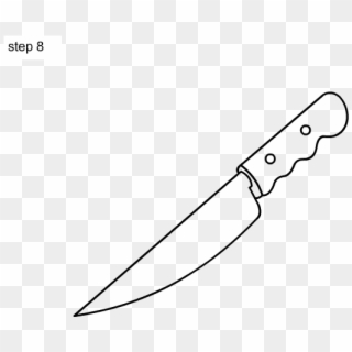 Vector Transparent Library Collection Of Knife For - Easy To Draw Knife, HD Png Download