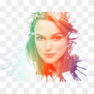 Paint Effeect Graphic Design Portfolio To Get - Keira Knightley, HD Png Download