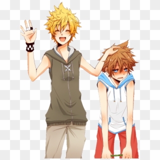 Roxas With Friend Pic - Kingdom Hearts Sora And Roxas, HD Png Download